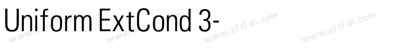 Uniform ExtCond 3字体转换